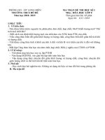 Đề thi HKI môn Hóa học khối 8