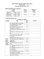 Tải Phân phối chương trình môn Toán Trung học cơ sở -  Khung phân phối chương trình môn Toán lớp 6, 7, 8, 9