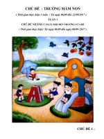 chủ đề TMN tuần 1 nhánh 1 ngày hội đến trường của bé