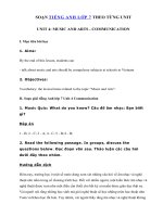 Tải Unit 4 lớp 7 Communication - Tiếng Anh 7 Unit 4 Music and Art| Giải bài tập SGK tiếng Anh 7 mới Unit 4 Communication