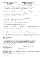 Đề thi và đáp án Toán 6 giữa HK I