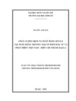 Luận văn thạc sĩ chất lượng dịch vụ ngân hàng bán lẻ tại ngân hàng thương mại cổ phần đầu tư và phát triển việt nam