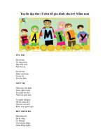 Tải Tuyển tập thơ về chủ đề gia đình cho trẻ Mầm non -  Thơ hay cho bé chủ đề Gia đình