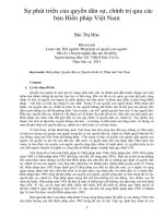 Sự phát triển của quyền dân sự, chính trị qua các bản Hiến pháp Việt Nam