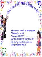 giáo án KPKH Tìm hiểu các mùa