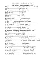 Phiếu ôn tập môn tiếng Anh lớp 6 - Tuần 28