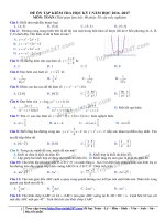 Đề ôn tập HK1 môn Toán Lớp 12 - trắc nghiệm có đáp án - Đề số 2