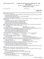 Tải Đề thi thử THPT Quốc gia 2018 môn Lịch sử trường THPT Hồng Lĩnh, Hà Tĩnh - Lần 1 -  Đề thi minh họa THPT Quốc gia môn Sử năm 2018