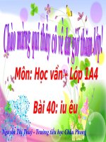 Bài giảng dự thi giáo viên dạy giỏi năm hoc 2018-2019 Môn Tiếng Việt lớp 1