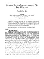 So sánh pháp luật về trung tâm trọng tài Việt Nam và Singapore