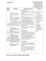 giáo án chính tuần 32 chủ đề 