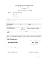 Tải Đơn xin chuyển ngành học -  Mẫu đơn xin chuyển đổi ngành học