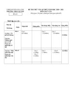 ĐỀ THI THỬ VÀO 10 - MÔN VĂN - TRƯỜNG THCS LỆ CHI