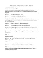 Tài liệu tự học môn tiếng anh lớp 9 tuần 33