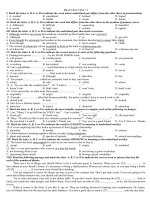 Phiêu BT ôn môn T.Anh lớp 9 - Tuần 31