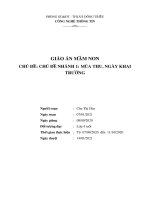 Chủ đề nhánh 1: mùa thu ngày khai trường