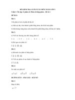 Đề kiểm tra cuối tuần Toán 5 kì 1 tuần 1