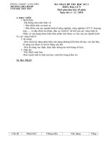 Đề thi HKI môn Địa lý khối 9