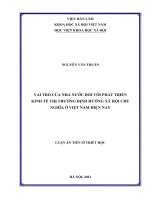 Vai trò của nhà nước đối với phát triển kinh tế thị trường định hướng xã hội chủ nghĩa ở việt nam hiện nay 