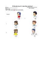 Tải Đề thi giữa kì 1 môn Tiếng Anh lớp 3 năm học 2017 - 2018 (Có đáp án) -  Đề kiểm tra giữa kì 1 môn Tiếng Anh lớp 3