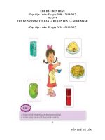 chủ đề bản thân tuần 7 nhánh 4 tôi cần gì để lớn lên và khỏe mạnh