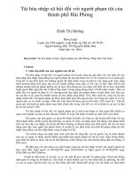 Tái hòa nhập xã hội đối với người phạm tội của  thành phố Hải Phòng  Re-integrate the society for the offender in Hai Pho