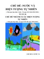 giáo án chủ đề nước và hiện tượng tự nhiên tuần 18 tuần chính nhánh 3