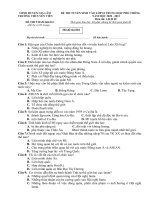 Đề thi thử vào lớp 10 môn Lịch sử - Năm học 2020-2021