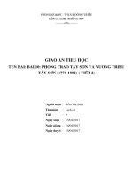 BÀI 10: PHONG TRÀO TÂY SƠN VÀ VƯƠNG TRIỀU TÂY SƠN (1771-1802)-( Tiết 2)