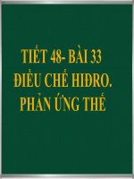 BGĐT Bài 33: Điều chế hidro-Phản ứng thế