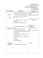 GIÁO ÁN PHỐI HỢP TỔ CHỨC: TUẦN 9: ĐỒ DÙNG GIA ĐÌNH BÉ