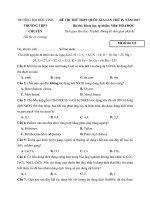 Tải Đề thi thử THPT Quốc gia năm 2017 môn Hóa học trường THPT chuyên Đại học Vinh (Lần 4) -  Đề thi thử THPT Quốc gia 2017 môn Hóa học có đáp án