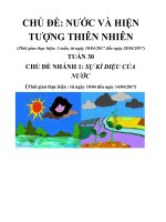 giáo án chủ đề nước và hiện tượng thiên nhiên