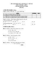 Đề ôn tập kiểm tra 1 tiết Số học 6 (tiết 68) - Đề số 2