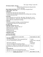 Giáo án tuần 11; Thể dục: Đi thay đổi hướng theo ường dích dắc