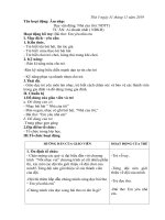 giáo án âm nhạc: dạy vận động: Nhà của tôi TCAN: Ai nhanh nhất thười gian thứ 5 ngày 31 tháng 10 năm 2019
