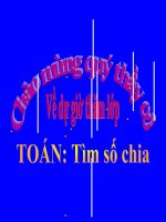 Toán 3 - Tiết 39 Tìm số chia