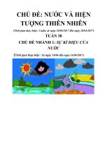 giáo án chủ đề nước và hiện tượng thiên nhiên