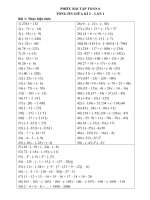 Phiếu bài tập toán lớp 6