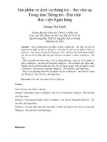Sản phẩm và dịch vụ thông tin – thư viện tại Trung tâm Thông tin -Thư viện  Học viện Ngân hàng