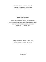 Thực trạng và một số yếu tố ảnh hưởng đến công tác truyền thông giáo dục sức khoẻ cho người bệnh tại các khoa lâm sàng, bệnh viện e năm 2016 2017 
