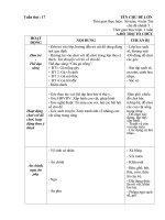 giáo án phụ tuần 17: Động vật sống trong rừng