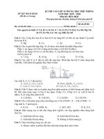 ĐỀ LUYỆN THI VÀO LỚP 10 THPT MÔN HÓA LẦN 2 năm học 2019-2020