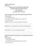 nội dung ôn tập khối lớp 4  từ ngày 04052020