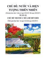 giáo án chủ đề nước và hiện tượng thiên nhiên