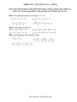 PHIẾU BÀI TẬP TOÁN SỐ 1 -TUAN 6 - 8A ( BT HS nghỉ phòng, chống dịch nCoV)