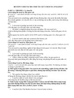 PHIẾU BÀI TẬP TIẾNG ANH 7- TUẦN 6- REVIEW USED TO