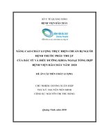 Nâng cao chất lượng thực hiện chuẩn bị người bệnh trước phẫu thuật của bác sỹ và điều dưỡng khoa ngoại tổng hợp