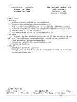 Đề thi HKI môn Hóa học khối 9