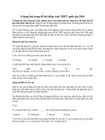 Tải 8 dạng bài trong đề thi Tiếng Anh THPT quốc gia 2018 -  Cấu trúc đề thi THPT quốc gia 2018 môn Tiếng Anh